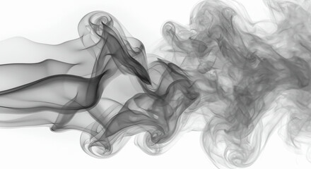 Soft Transparent White Smoke Effect on White Background for Atmospheric Designs