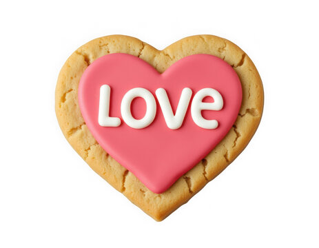 heart shaped cookies isolated on white background png