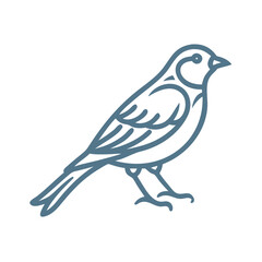 Obraz premium Lark Bunting Bird Line Art Illustration