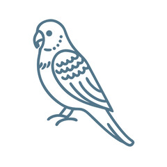 Fototapeta premium Minimalist Budgerigar Line Art Illustration