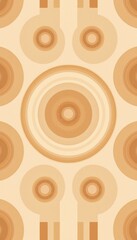 Abstract circular pattern in earthy tones.