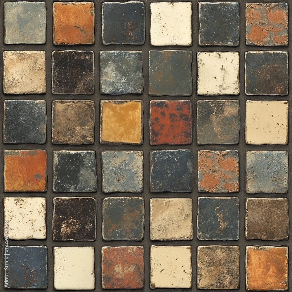 Poster exploring textured mosaic patterns interior design image collection modern environment aesthetic vie