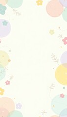 Colorful abstract background with floral elements.