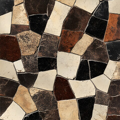 Artistic mosaic pattern interior design textured surface modern environment close-up view visual concept for aesthetic appeal