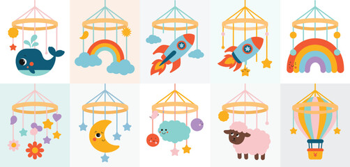 Adorable Baby Mobile Designs with Cute Characters
