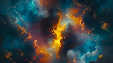Fototapeta premium Abstract colorful cloudscape