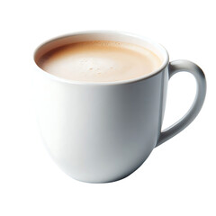 Isolated Realistic Ceramic Coffee Cup on White Background High Resolution PNG for Commercial Use