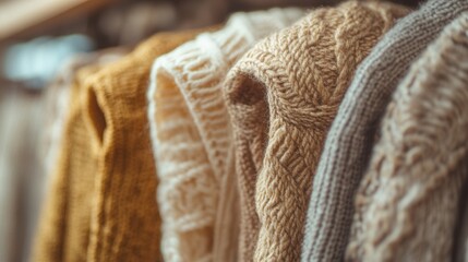 Close-up of a sustainable fashion brand using organic materials, macro shot, in a product display