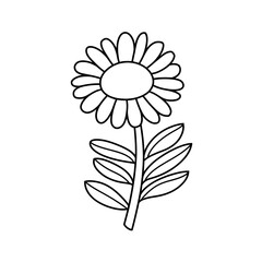 vector illustration of a flower coloring page 