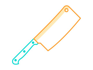 Meat Knife icon. Barbecue icon and symbol. Barbecue elements. Barbecue equipment. Simple flat vector icon.