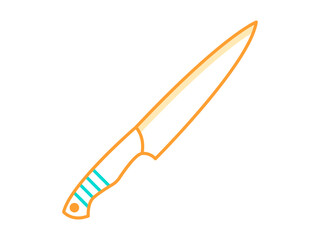 Knife icon. Barbecue icon and symbol. Barbecue elements. Barbecue equipment. Simple flat vector icon.