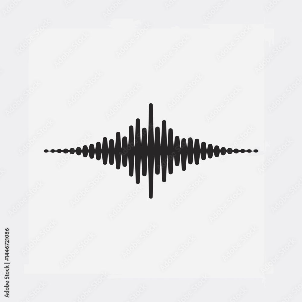 Poster abstract sound waveform graphic design element
