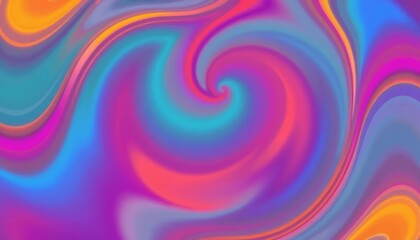 Obraz premium Abstract swirling gradient circle backdrop, vibrant colors, seamless pattern, soft, contemporary