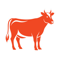 Silhouette-color-cow-logo-icon-vector-illustration  