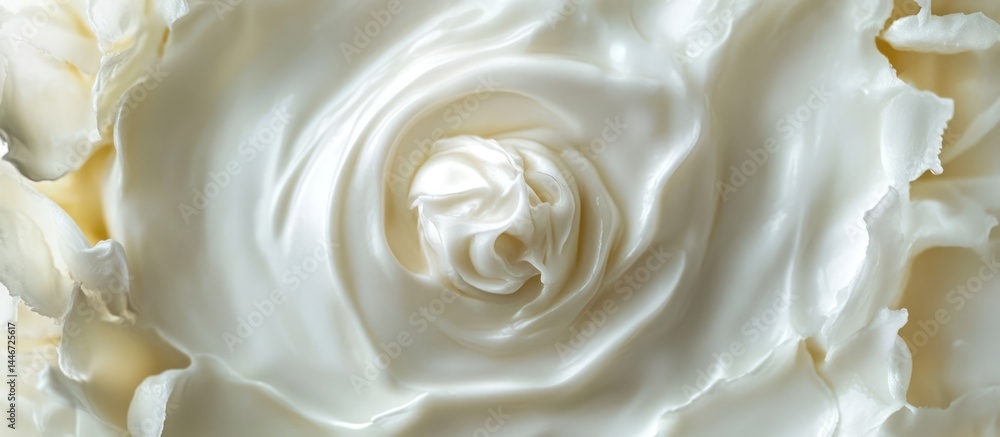 Poster luxurious creamy texture: abstract design displaying a swirl of smooth indulgence