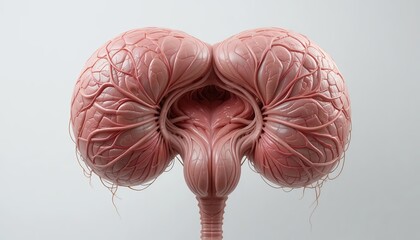 Realistic 3D Render of Human Bladder Anatomy