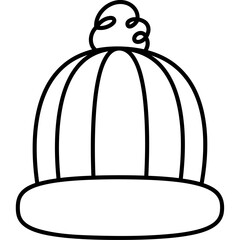 Minimalist Winter Cap Vector Design for Seasonal Use