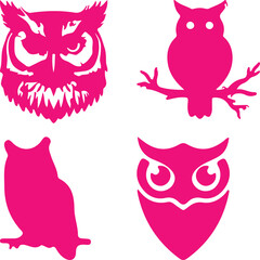  Owl bundil simple icon. Vector ICON all icon Viktor 