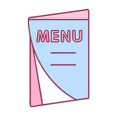 Menu Icon Design in Pastel Colors  