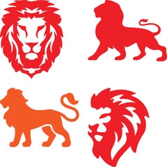 Lion bundil simple icon. Vector ICON all icon Viktor