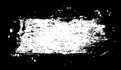 Grunge Rectangular Black and White Texture with Distressed Brush Effect