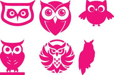  Owl  bundil simple icon. Vector ICON all icon Viktor 