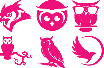  Owl  bundil simple icon. Vector ICON all icon Viktor 