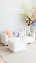 Modern Sofa, Soft Colors, Room