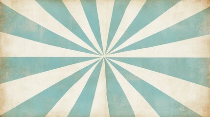 Circus sunburst in vintage vibes background and spiral retro rays, Turquoise blue and white sunburst comic vintage poster sun burst radial lines with grunge texture, carnival, summer fair backdrop