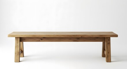 wooden table isolated on white