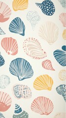 Sea shell pattern design on light background.