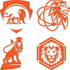 Lion bundil simple icon. Vector ICON all icon Viktor
