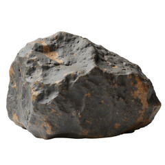 Rough Dark Rock, Stone Texture, Transparent Background.
