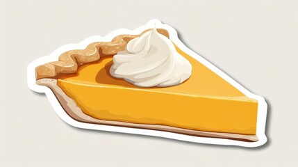 Creamy Pumpkin Pie Slice