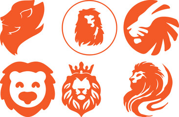 Lion bundil simple icon. Vector ICON all icon Viktor