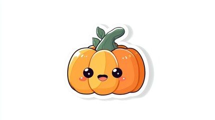 Obraz premium Cute Cartoon Pumpkin Character