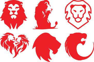 Lion bundil simple icon. Vector ICON all icon Viktor