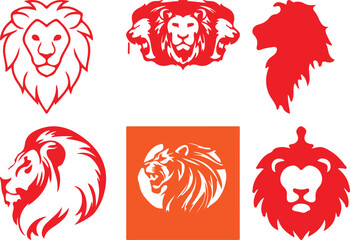 Lion  bundil simple icon. Vector ICON all icon Viktor