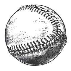 Hand-drawn baseball illustration