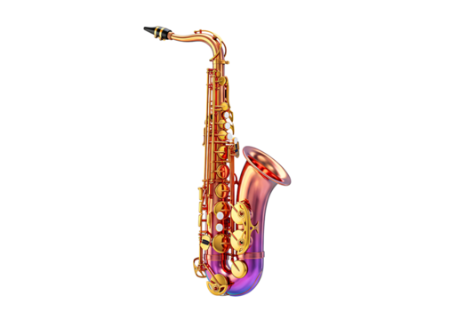 Saxophone Isolated on Transparent Background