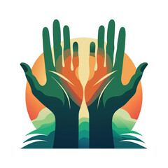 Hands Reaching for the Sun A Symbol of Peace and Nature