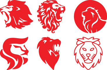 Lion  bundil simple icon. Vector ICON all icon Viktor