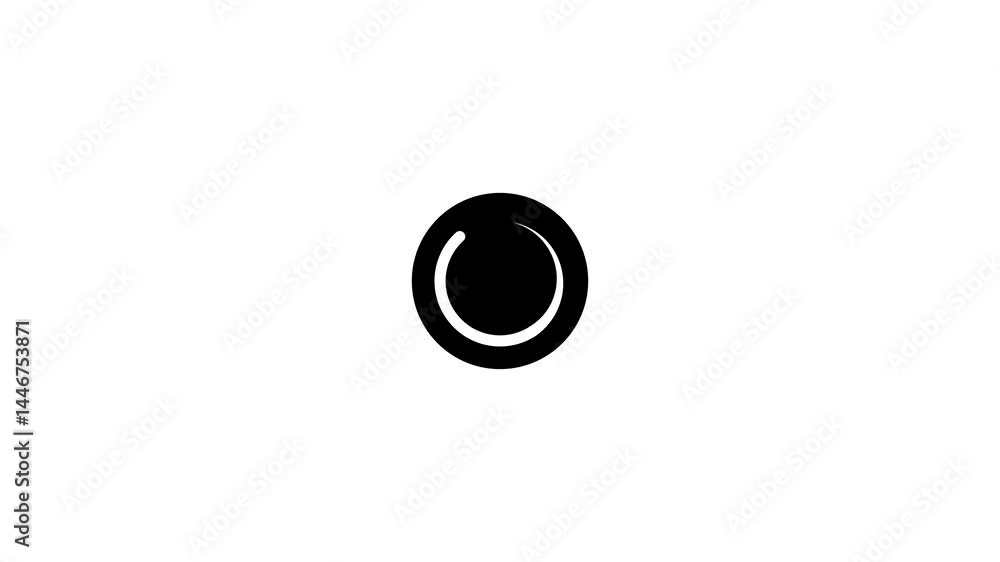 Poster loading icon animation on white background. retry icon or try again.