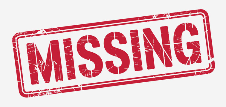 Red Grunge Rubber Stamp Missing Word Graphic - Powered by Adobe