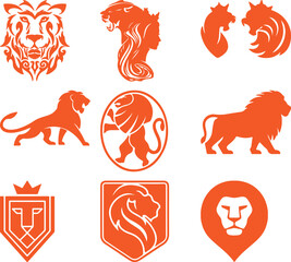 Lion  bundil simple icon. Vector ICON all icon Viktor