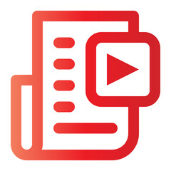 Fototapeta premium news advertising gradient icon