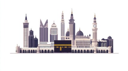 Obraz premium Islamic holy city skyline (2)