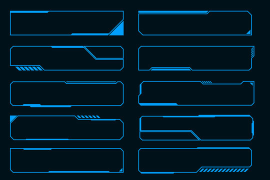 Abstract frame future technology interface hud design element