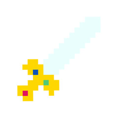 Sword pixel art icon 