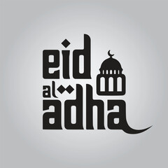 Eid al Adha Lettering Calligraphy Typography Quote t-shirt Vector Design Template